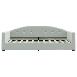 vidaXL Slaapbank 90x190 cm fluweel lichtgrijs