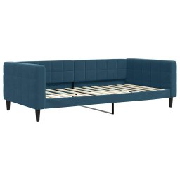 vidaXL Slaapbank met matras 100x200 cm fluweel blauw
