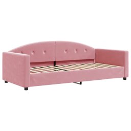 vidaXL Slaapbank met matras 90x200 cm fluweel roze