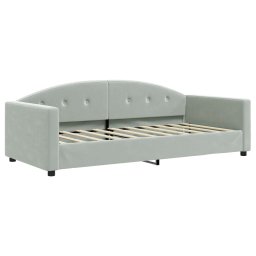 vidaXL Slaapbank met matras 90x190 cm fluweel lichtgrijs