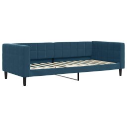 vidaXL Slaapbank met matras 90x200 cm fluweel blauw