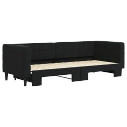 vidaXL Slaapbank met onderschuifbed 80x200 cm fluweel zwart