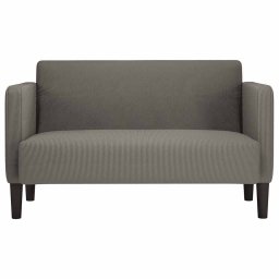 vidaXL Loveseat bank 109 cm corduroy stof lichtgrijs
