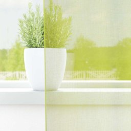 vidaXL Gordijnen voile met doorvoertules 2 st 140x245 cm appelgroen