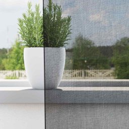 vidaXL Gordijnen voile met doorvoertules 2 st 140x245 cm zwart