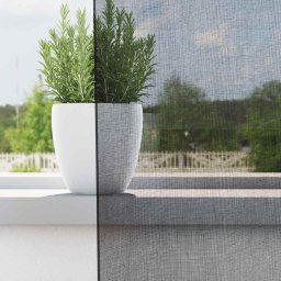 vidaXL Gordijnen voile met doorvoertules 2 st 140x300 cm zwart