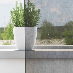 vidaXL Gordijnen voile met doorvoertules 2 st 140x140 cm donkergrijs