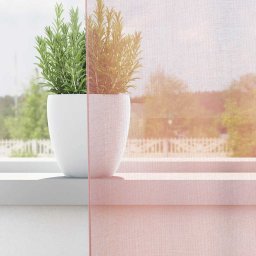 vidaXL Gordijnen voile met doorvoertules 2 st 140x175 cm lichtroze