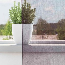 vidaXL Gordijnen Voile met doorvoertules 2 st paars 140x140 cm