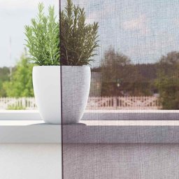 vidaXL Gordijnen voile met doorvoertules 2 st 140x245 cm paars