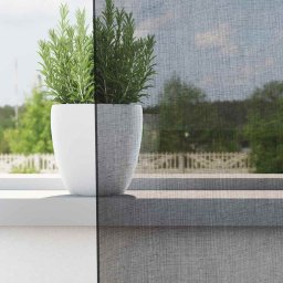 vidaXL Gordijnen voile met roedezakken 2 st zwart