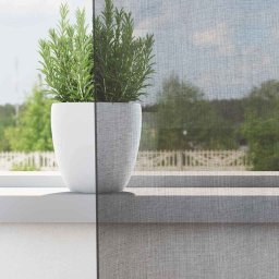 vidaXL Gordijnen voile met lussen 2 st 140x245 cm donkergrijs