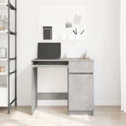 vidaXL Bureau 86x49x76 cm spaanplaat betongrijs