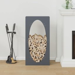 vidaXL Brandhoutrek 50x23x100 cm koudgewalst staal antracietkleurig