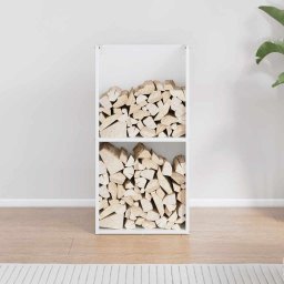 vidaXL Brandhoutrek 40x30x80 cm koudgewalst staal wit