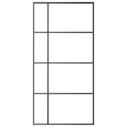 vidaXL Schuifdeur 102,5x205 cm mat ESG-glas en aluminium zwart
