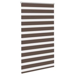 vidaXL Zebra rolgordijn 100,9 x 175 cm stofbreedte 96,7 cm koffiebruin