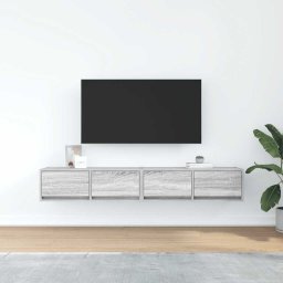 vidaXL Tv-meubelen 2 st 80x31x25,5 cm bewerkt hout grijs sonoma eiken