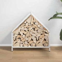 vidaXL Brandhoutrek 60x25x60 cm koudgewalst staal wit