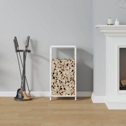 vidaXL Brandhoutrek 34x25x70 cm koudgewalst staal wit
