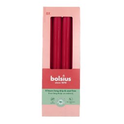 Bolsius Dinerkaarsen Delicate Red 230/20