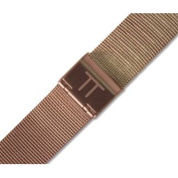 Rosé Goud Unisex Verwisselbaar Horlogebandje van Gewoven Staal — 18 mm aanzetmaat — Rosé Gouden Horl