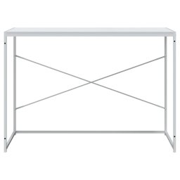 vidaXL Computerbureau 110x60x70 cm bewerkt hout wit