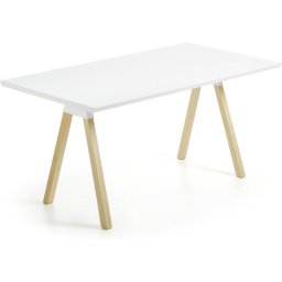 Kave Home Stick - Eetkamertafel - Wit - 180 x 90 cm