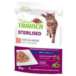 12x85g Natural Trainer Adult Sterilised Duck nat kattenvoer