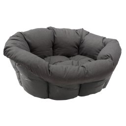 L82 x B59,5 x H25 cm Ferplast Siesta Deluxe Hondenmand + Kussen Antraciet
