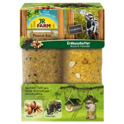 6 stuks van 350 g per JR Garden Peanut Bar Nuts & Vlierbessen Aanvullend voer voor wilde vogels