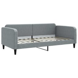 vidaXL Slaapbank met matras 100x200 cm stof lichtgrijs