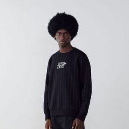 Nike Sweat Crew Just Do It Aop Zwart/wit Heren xs