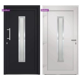 vidaXL Voordeur 108x208 cm antraciet
