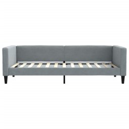 vidaXL Slaapbank 90x200 cm stof lichtgrijs