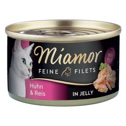 100g Fijne filets kip & Rijst in gelei Miamor natvoer voor katten