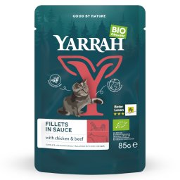 28x85g Bio Filets in Saus Yarrah Kattenvoer - Diverse Smaken