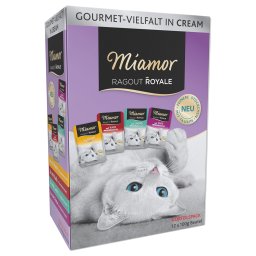 Gemengd Probeerpakket Miamor Ragout Royale 12 x 100 g Kattenvoer - Multi-Mix in Crème