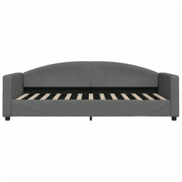 vidaXL Slaapbank 90x200 cm stof donkergrijs