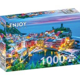Vernazza at Dusk Cinque Terre - Italy Puzzel (1000 stukjes)