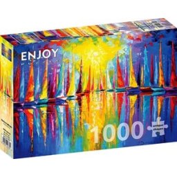 Rainbow Sailboats Puzzel (1000 stukjes)
