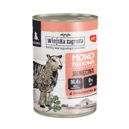Voordeelverpakking 24x400g Wiejska Zagroda Dog Puppy lam natvoer voor honden
