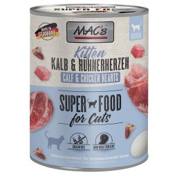 6x800g Kitten Kalf/Kippenharten MAC´s Cat Kattenvoer