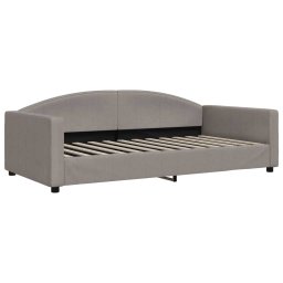 vidaXL Slaapbank met matras 100x200 cm stof taupe