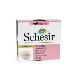 24x70g in Bouillon Kipfilet Schesir Kattenvoer
