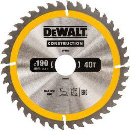 DeWALT cirkelzaagblad 190x30x2,6mm 40T DT1945-QZ