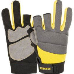 Stanley werkhandschoenen L, 3 open vingers (Paar)
