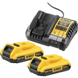 DeWALT DCB1104D2-QW XR accu starterset 18V Li-ion 2x2,0Ah