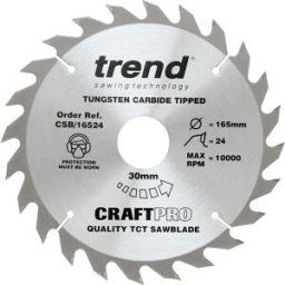 Trend cirkelzaagblad 165x30x2,4mm 24T