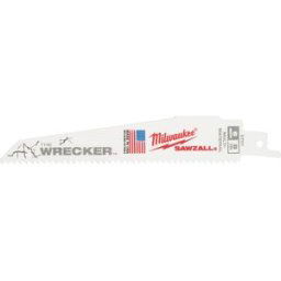 Milwaukee Reciprozaagblad Sawzall multi mat. Wrecker 150mm 7/11-Tpi (5 Stuks)